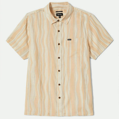 Brixton CRU Slub Relaxed S/S Shirt Hazelnut/Painterly Stripe