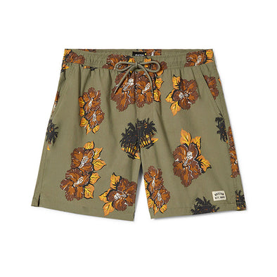 Brixton Everyday Hybrid Shorts 7" Olive Surplus Floral