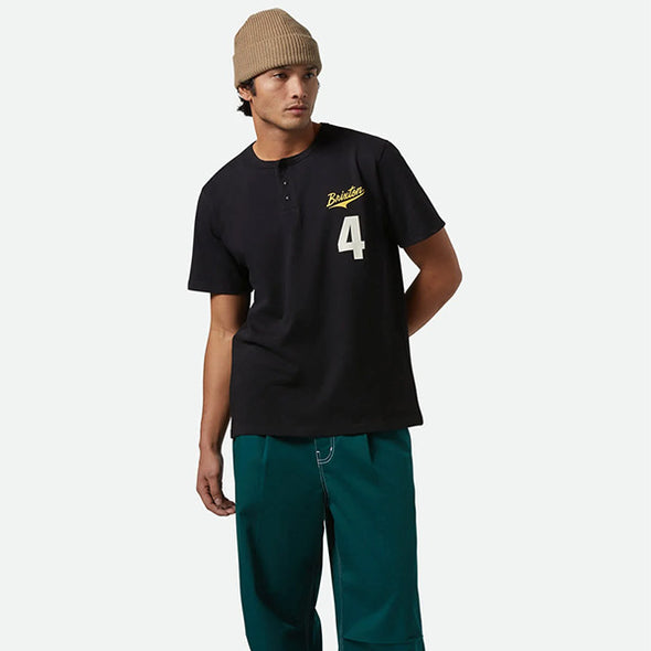 Brixton The League Baseball Tee Black/Black