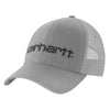 Carhartt Canvas Mesh-Black Logo Cap Asphalt/Black