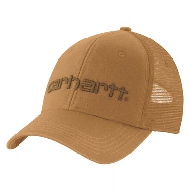 Carhartt Canvas Mesh-Black Logo Cap Carhartt Brown/Oiled Walnut