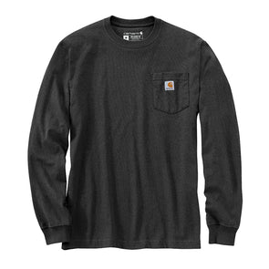 Carhartt HW Long Sleeve Pocket C Graphic Carbon Heather