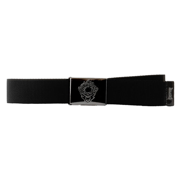 Creature Bonehead Flame Web Belt Black