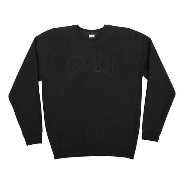 Creature Mirror Logo Crew Neck Black