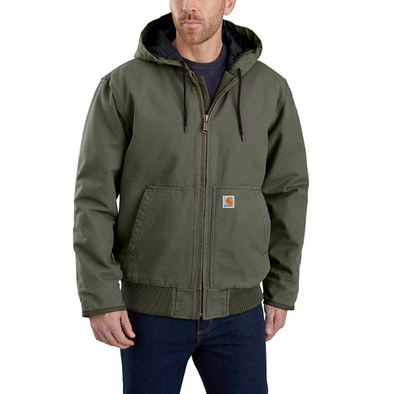 Carhartt Washed Duck Insulated Active Jacket - Moss
