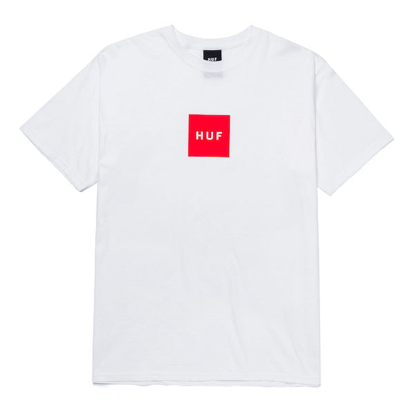 Tシャツ・カットソー HUF ESSENTIALS BOX LOGO S/S TEE Huf Essentials Box Logo S/S T-Shirt - White – Xtreme