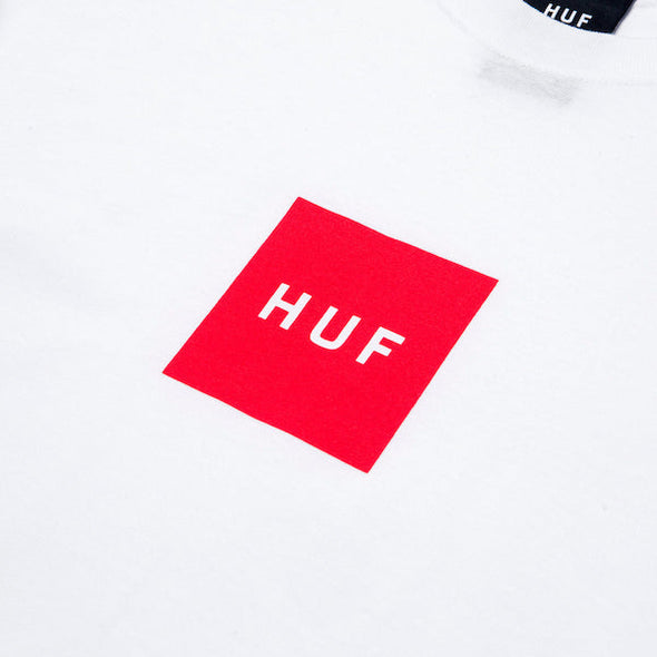 Huf Essentials Box Logo S/S T-Shirt - White