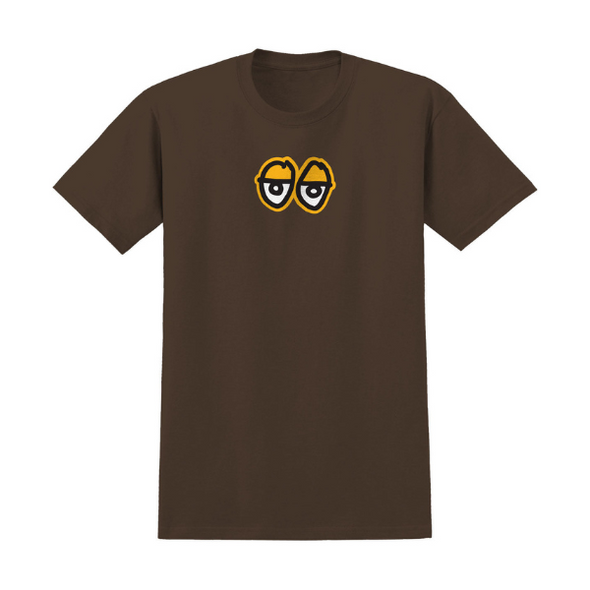 Krooked Eyes LG T-Shirt - Dark Chocolate/Gold