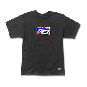 Grizzly Overlap SS Tee Black