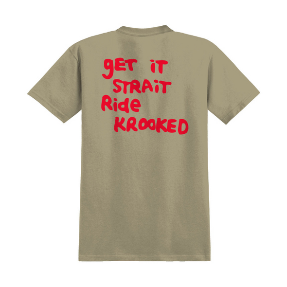 Krooked Strait Eyes T-Shirt - Sand/Red