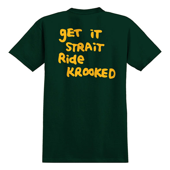 KROOKED STRAIT EYES TEE FOREST GREEN/GOLD