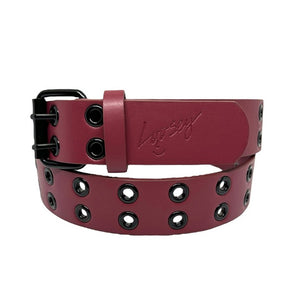 Loosey Grommet Hole Belt Maroon