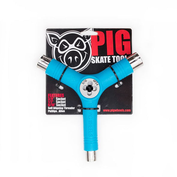 Pig Wheels Pig TRI-Socket Threader Tool Blue