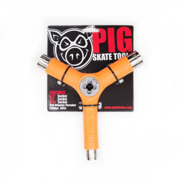 Pig Wheels Pig Tri-Socket Threader Tool Orange