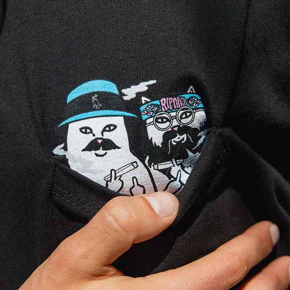 RipNdip Cheech And Nerm Pocket Tee Black