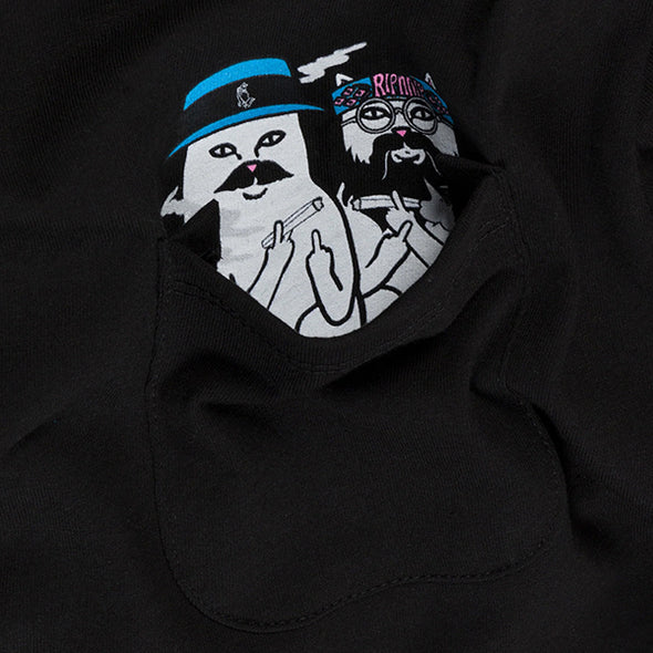 RipNdip Cheech And Nerm Pocket Tee Black