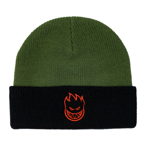 Spitfire BigHead Cuff Beanie Olive/Black/Red