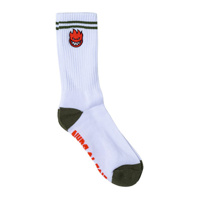 Spitfire Bighead Fill EMB Sock White/Olive/Red