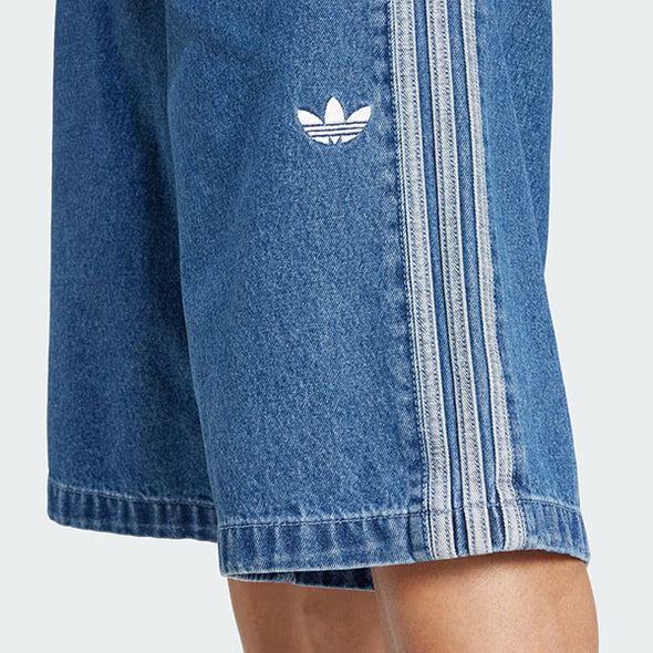 Adidas Denim Firebird Shorts Medium Blue Denim