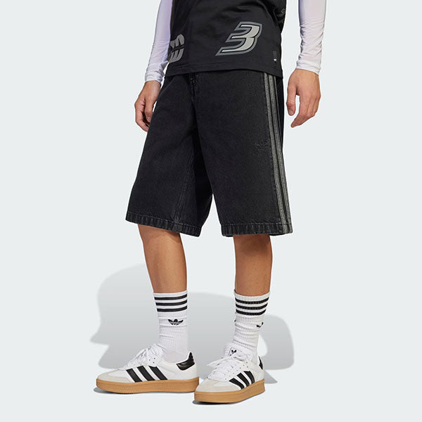 Adidas Denim Firebird Shorts True Black Denim – Xtreme Adidas Denim Firebird Shorts True Black Denim – Xtreme