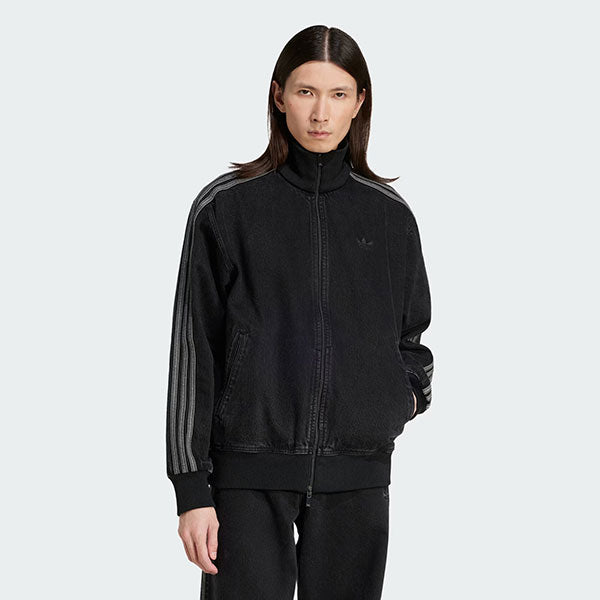 Adidas ★ Adicolor Denim Firebird Track Top True Black Denim Clothing - Adicolor Denim Firebird Track Top - Black
