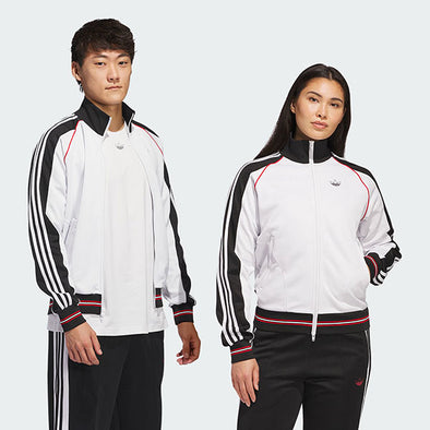 Adidas Tyshawn Track Jacket Crystal White/Black/Better Scarlet