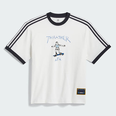 Adidas Thrasher X Argentina Gonz Ringer T-Shirt Core White