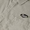 Brixton Builders Auto S/S Shirt Black/Off-White Stripe