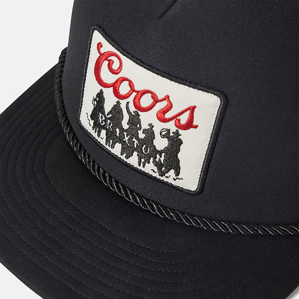 Brixton Coors Bandit HP Trucker Hat Black/Black