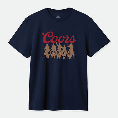 Brixton Coors Bandit S/S Standard T-Shirt Navy