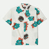 Brixton CRU Print Relaxed S/S Shirt Off-White/Aquatic Green Floral