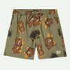 Brixton Everyday Hybrid Shorts 7" Olive Surplus Floral