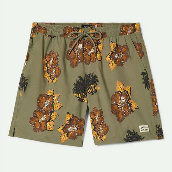 Brixton Everyday Hybrid Shorts 7" Olive Surplus Floral