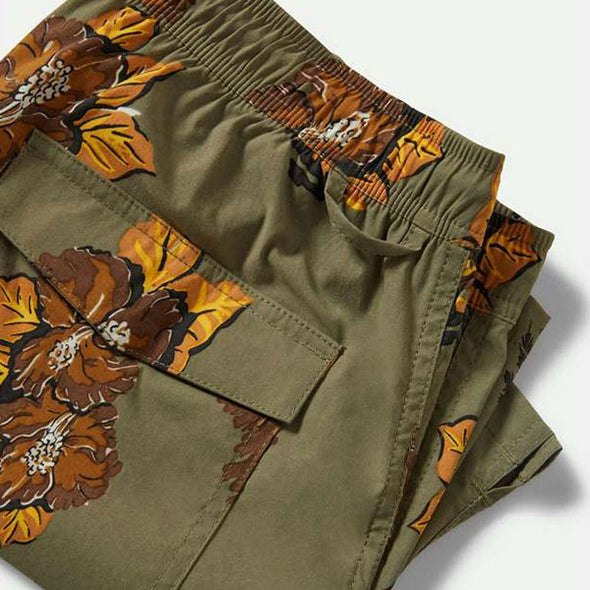 Brixton Everyday Hybrid Shorts 7" Olive Surplus Floral