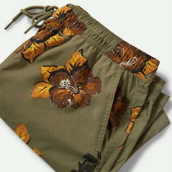 Brixton Everyday Hybrid Shorts 7" Olive Surplus Floral