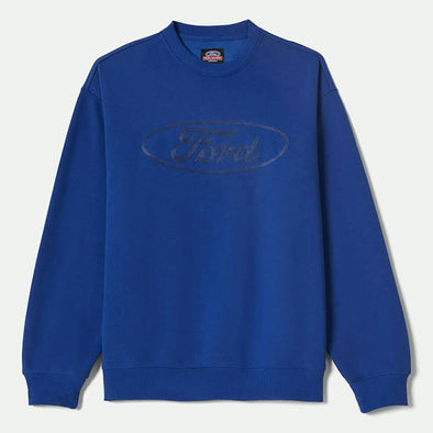 Brixton Ford Number One Relaxed Fleece Crew Ford Blue