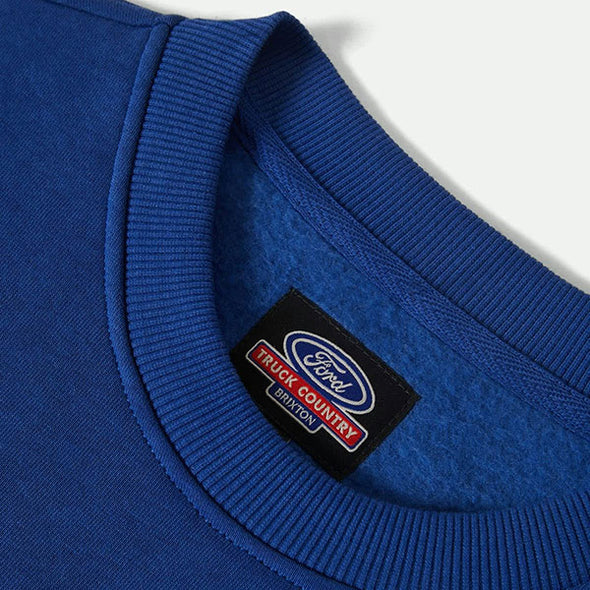 Brixton Ford Number One Relaxed Fleece Crew Ford Blue