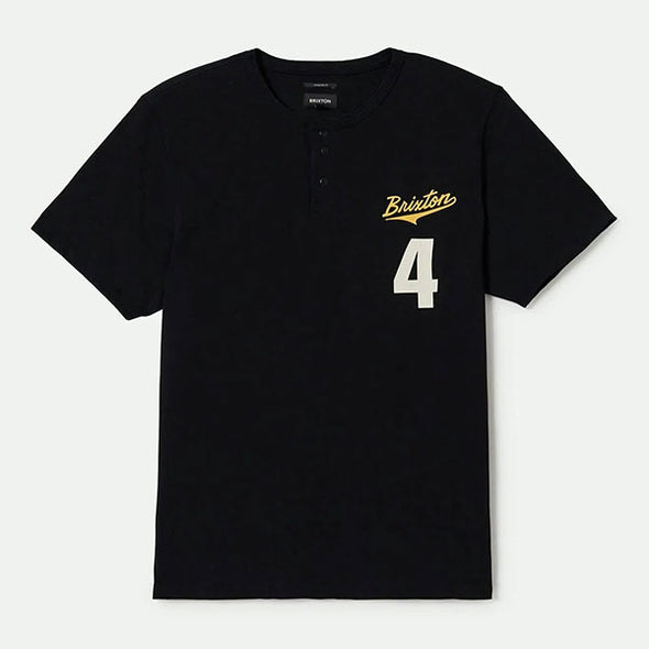 Brixton The League Baseball Tee Black/Black