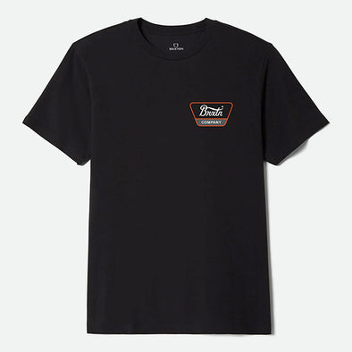 Brixton Linwood Standard T-Shirt Black/White/Classic Orange