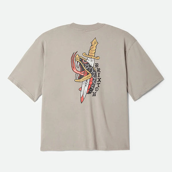 トップス Stone  shirt Brixton Sword Boxed Crop T-Shirt Pebble Stone – Xtreme Boardshop