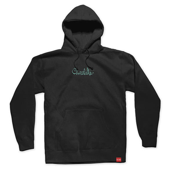 Chocolate '94 Script Embroidered Hoodie Black