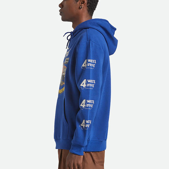 Brixton Ford Mud Marathon Relaxed Fleece Hoodie Ford Blue