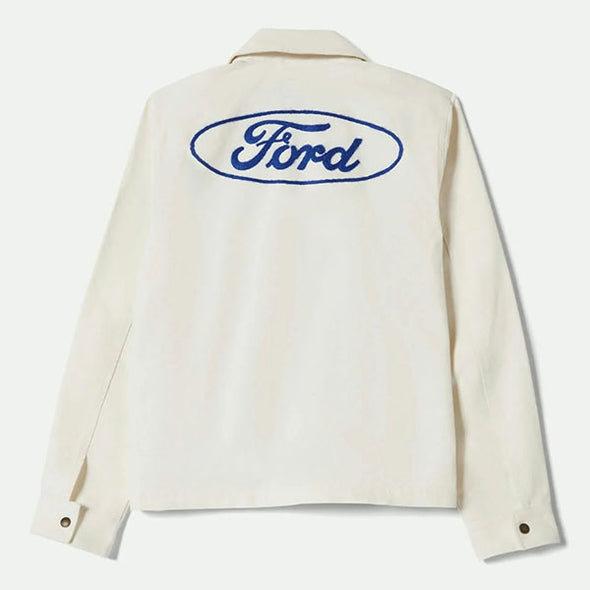 Brixton Ford Number One Garage Jacket Wimbledon White