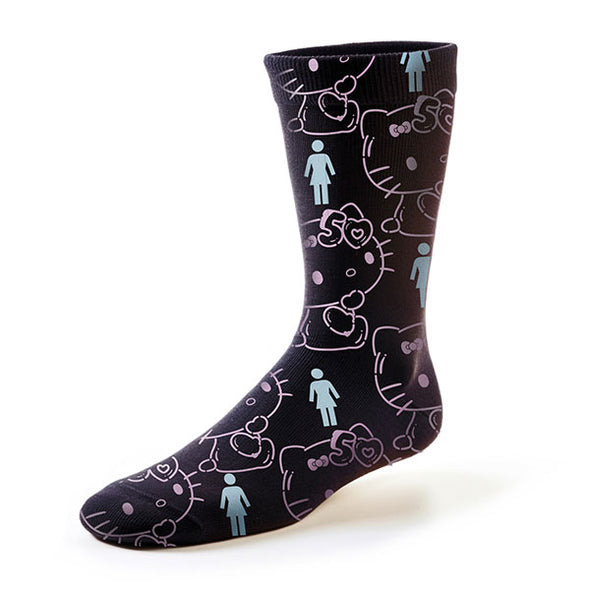 Girl x Hello Kitty All Over Socks Black