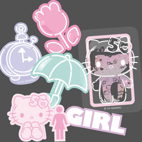 Girl x Hello Kitty 50th Decal 6 Pack