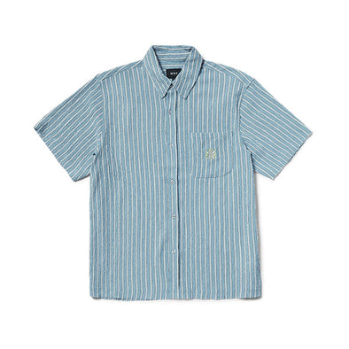 HUF Apollo Striped Shirt Pool Blue