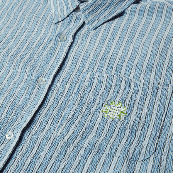 HUF Apollo Striped Shirt Pool Blue