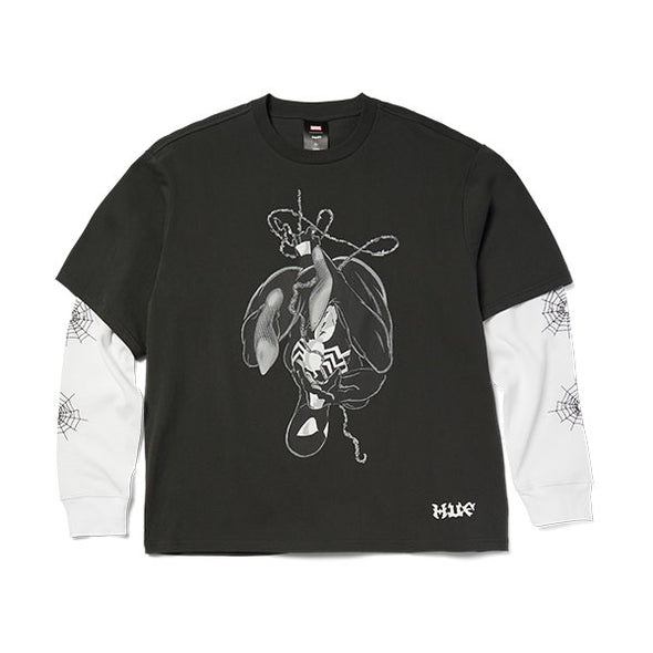 HUF x Spider-Man Web Long Sleeve Double Layer Top Black – Xtreme