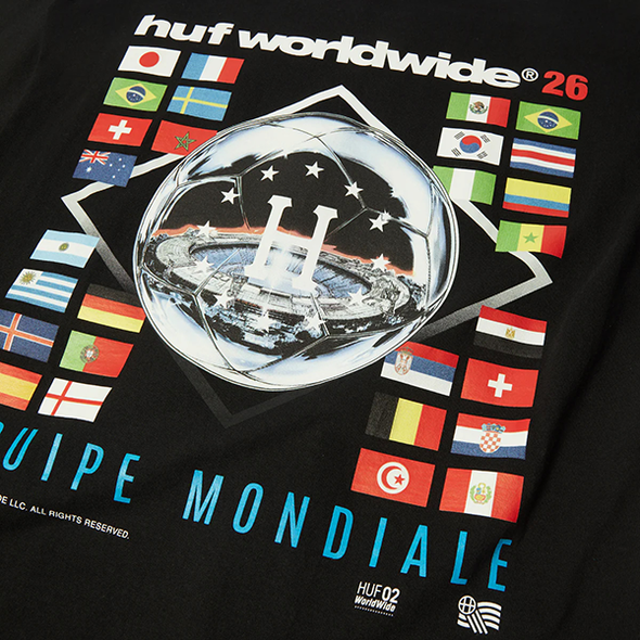 HUF Equipe Mondiale T-Shirt Black – Xtreme Boardshop (XBUSA.COM)