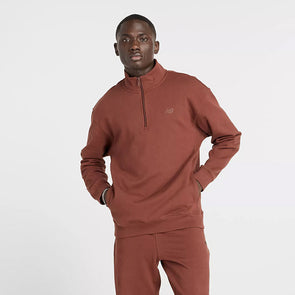 New Balance Athletics Fleece 1/2 Zip Rich Oak